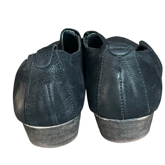 Seychelles Skein Loafer Shoes Women 9.5 Black Nubuck Leather Slip On Modern Boho - Picture 9 of 14